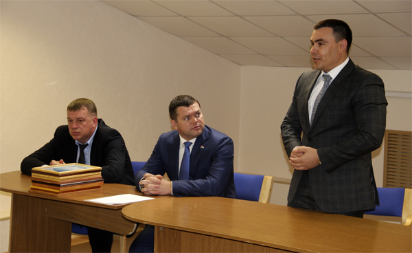 С приветственным словом на собрании трудового коллектива Сергиевского ЛПУМГ выступил Алексей Веселов